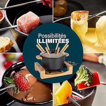 【PRINCESS】Table Fondue &amp; Fry Pure Princess 01.173025.02.001 Fondue Set Pure Black, Bamboo, 800